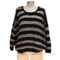 Women's Sweater, Made of Nylon and Polyester, Fashionable Pullover Design